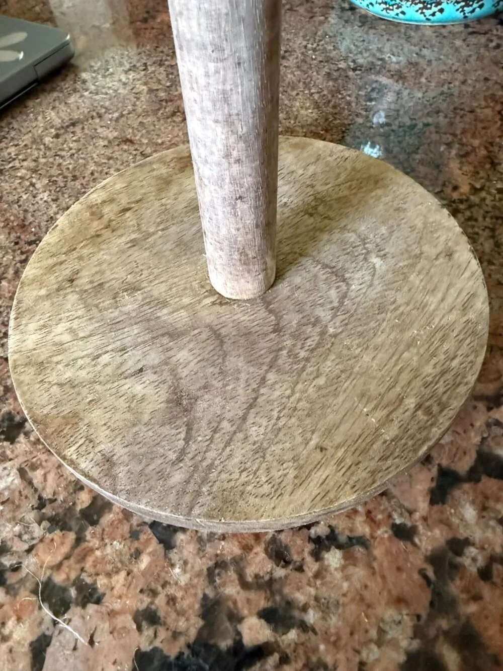 Handmade Rustic Farmhouse Wooden Paper Towel Holder Heart on Jute String Cottage - Picture 5 of 7